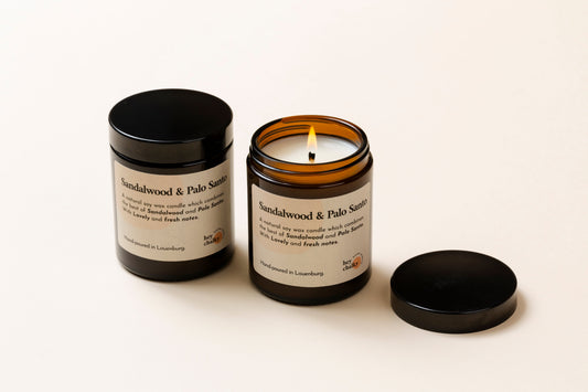 Sandalwood & Palo Santo Kerze 100g – Holzduft für dein Zuhause