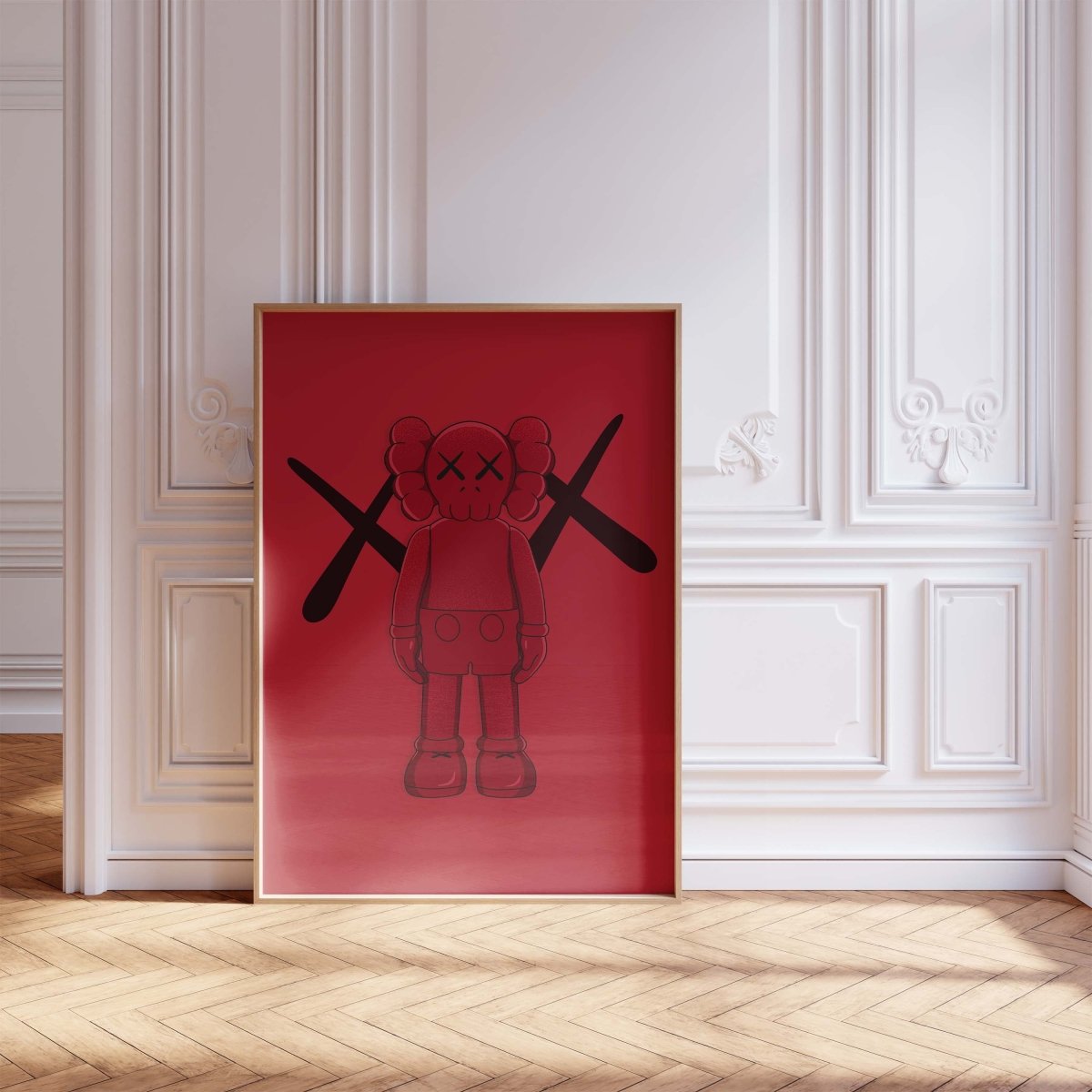 Rotes Street Art Charakter Poster · Urban Graffiti Stil · Modernes Poster Motiv · Print ohne Rahmen