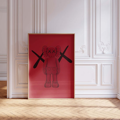 Rotes Street Art Charakter Poster · Urban Graffiti Stil · Modernes Poster Motiv · Print ohne Rahmen
