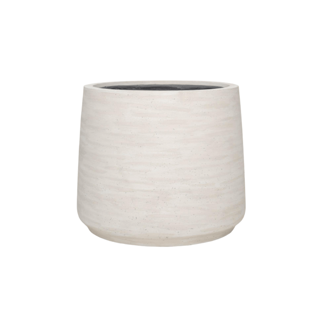Pflanztopf Jumbo Patt Ivory Washed – D56xH47cm – Moderner Design – Blumentopf in Elfenbeinoptik – Wetterfester Pflanzkübel für Innen & Außen